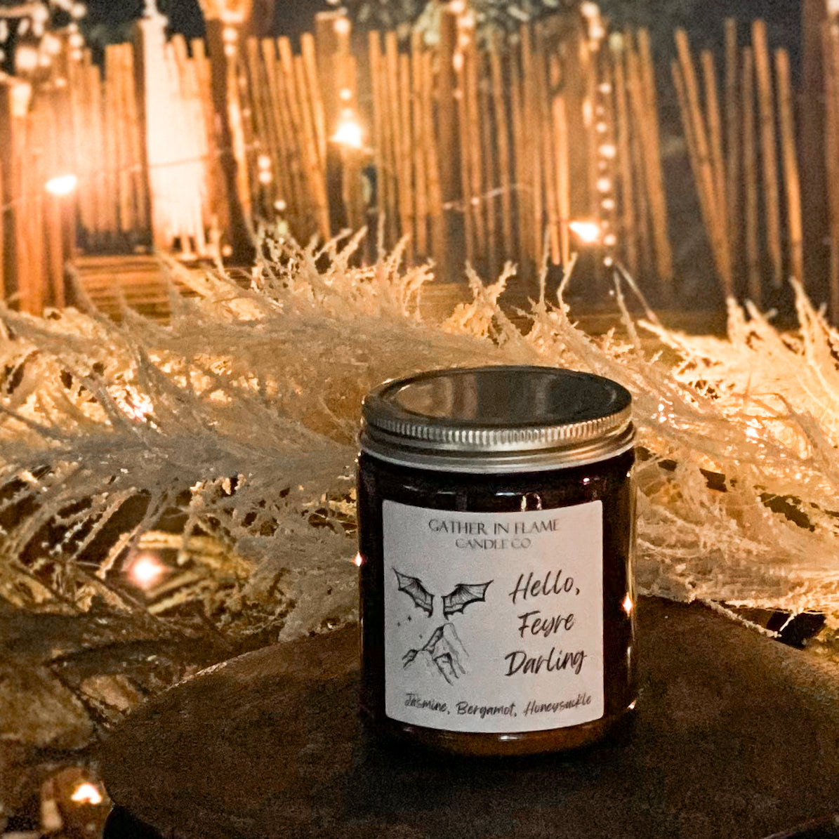 Hello, Feyre Darling Coconut Wax, X-Wooden Wick Candle