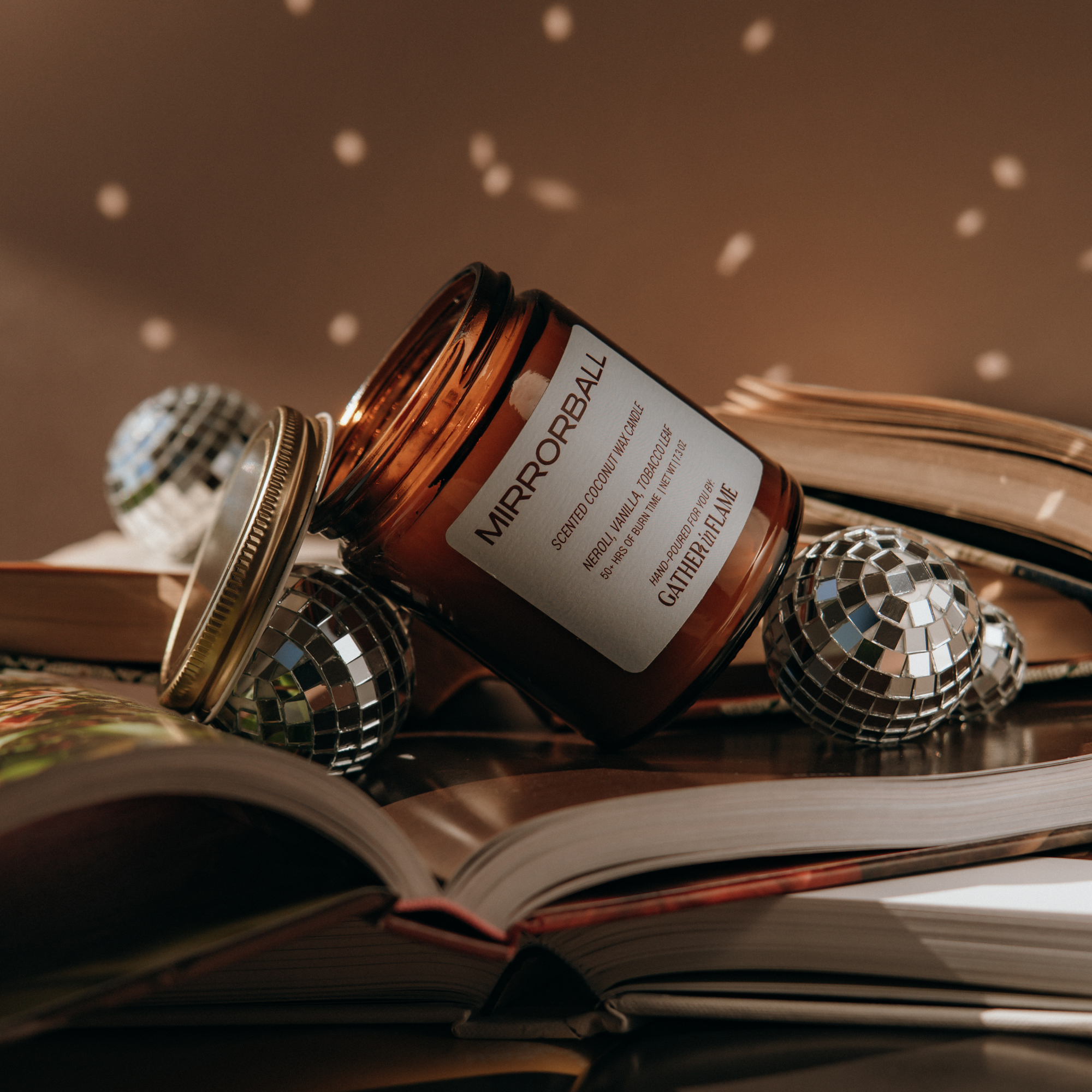 The Tortured Poets Club candle next to a broken clock reading midnight with flickering candles in the back and crumpled paper around