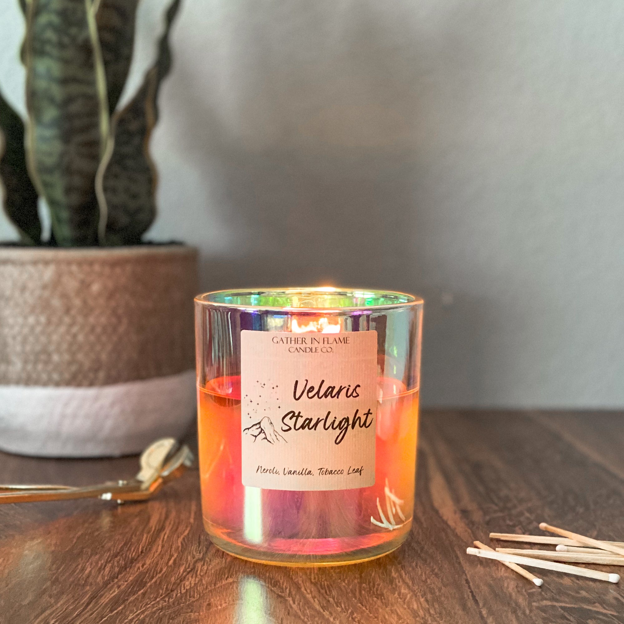 Velaris Starlight Coconut Wax, Wooden Wick Candle
