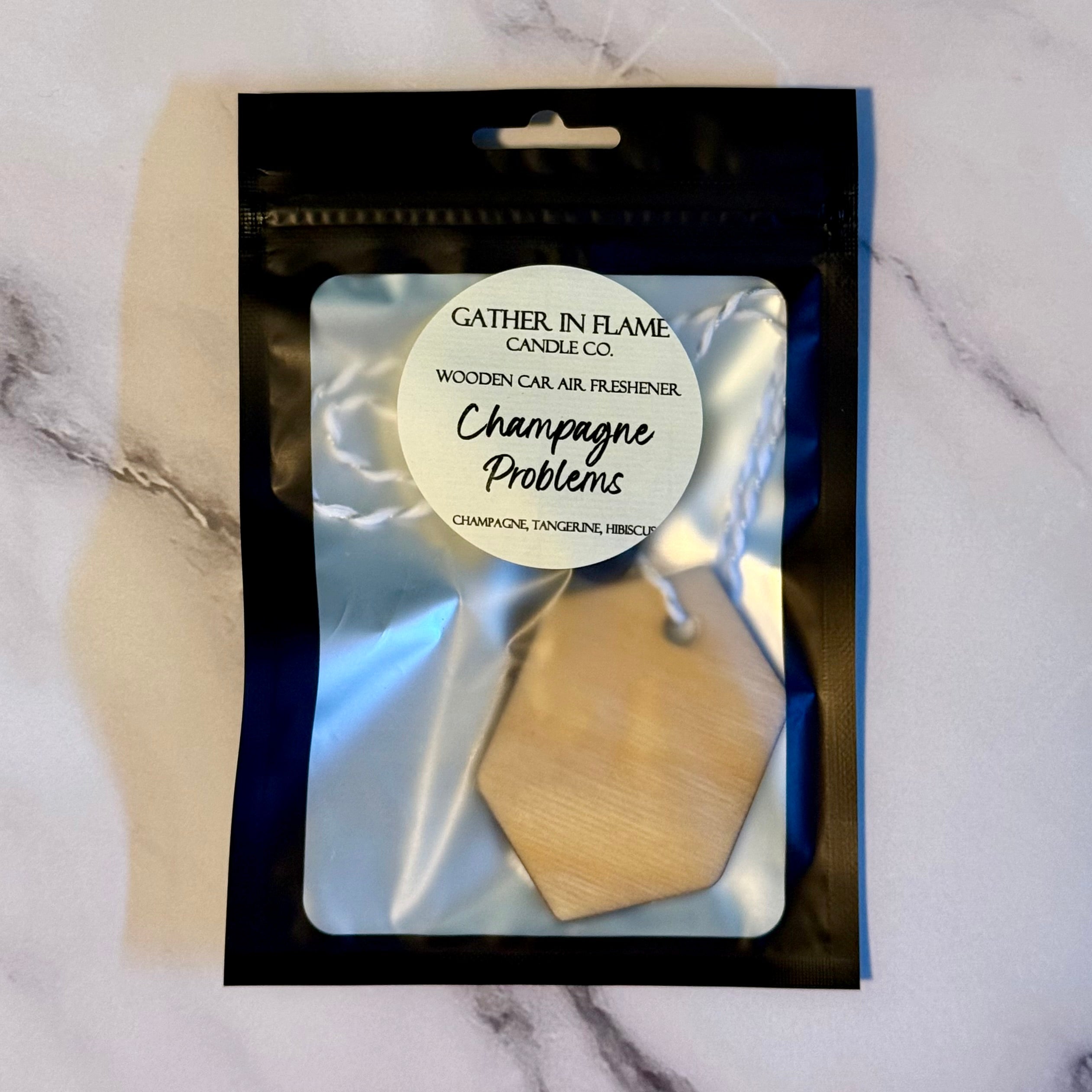 Wooden Car Air Freshener | Six-Week Scent – Gather in Flame Candle Co.