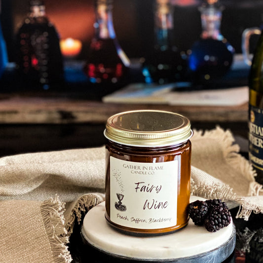 Fairy Wine Coconut Wax, X-Wooden Wick Candle