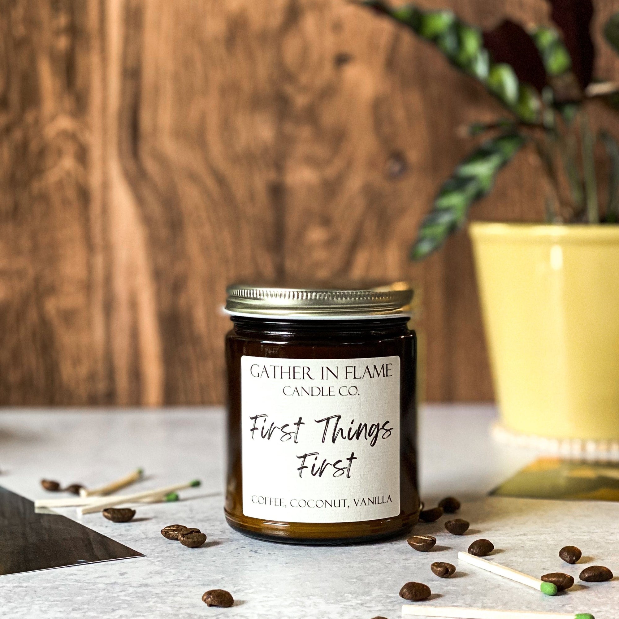 Fueled by Books and Coffee Candle – Coffee &amp; Maple Cream